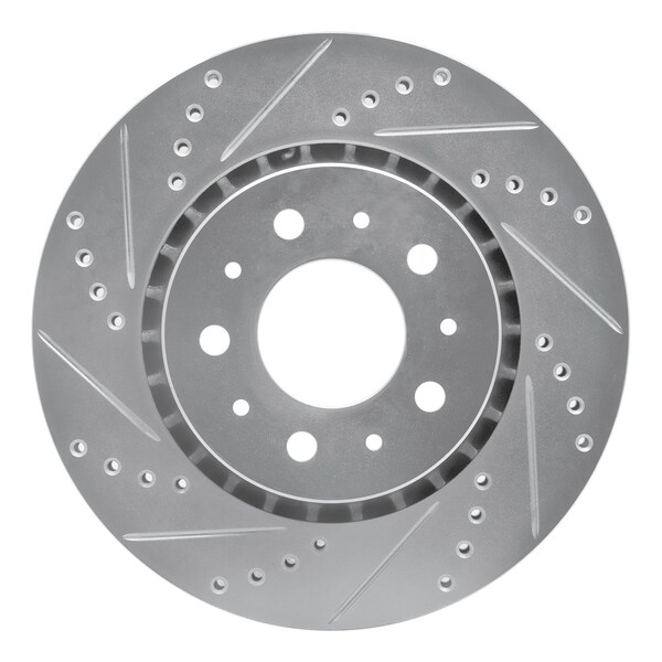 Dynamic Friction Co DFC Brake Rotor - Drilled and Slotted - Silver 631-27013L - main