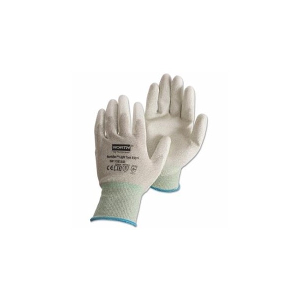 North NorthFlex Light Task, ESD Gloves, 8/Medium, Gray, 12PK 068-NF15ESD/8M - main