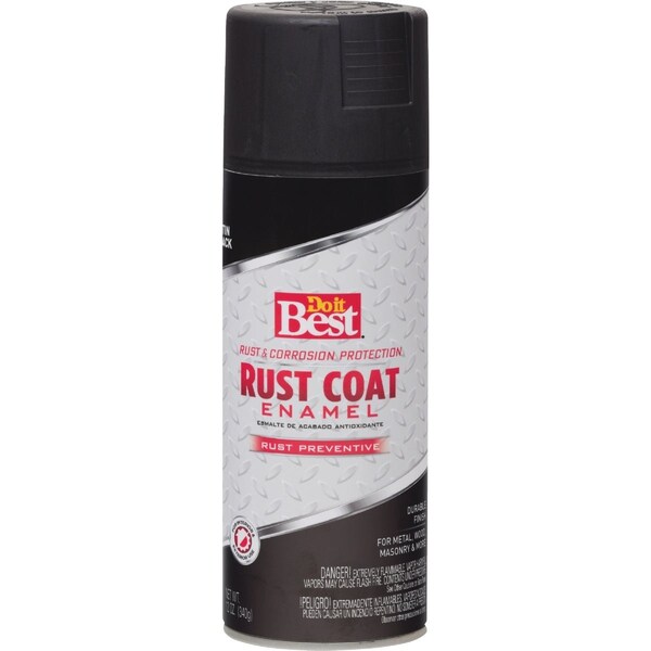 Do It Best Rust Coat Satin Black 12 Oz. Anti-Rust Spray Paint 203538D - main
