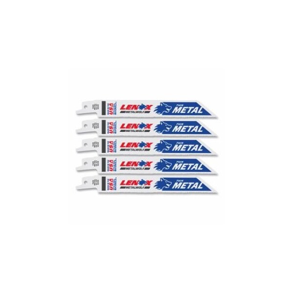 Lenox Metal Cutting Reciprocating Saw Blade, 6 in L x 3/4 in W x 0.035 in Thick, 24 TPI, 5 EA/PK, 5PK 433-20568624R - main