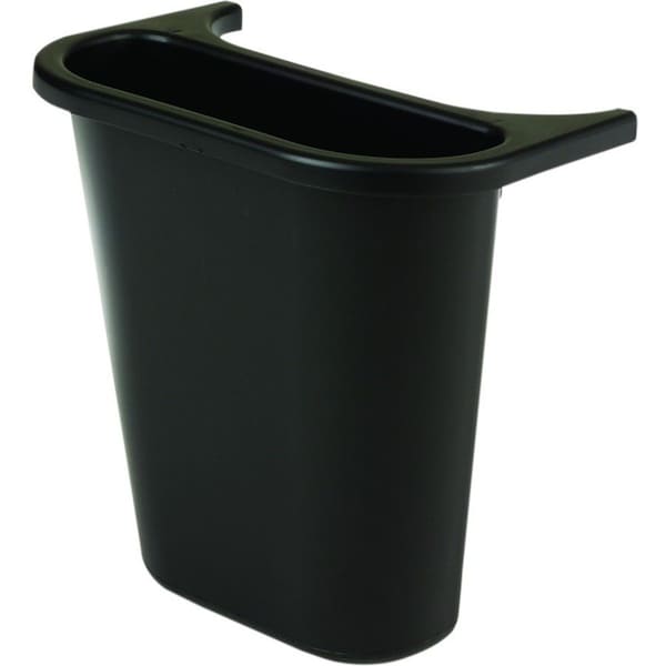 Rubbermaid Commercial 1.1875 gal Rectangular Recycling Bin, Open Top, Black, Polyethylene, 1 Openings FG295073BLA - main