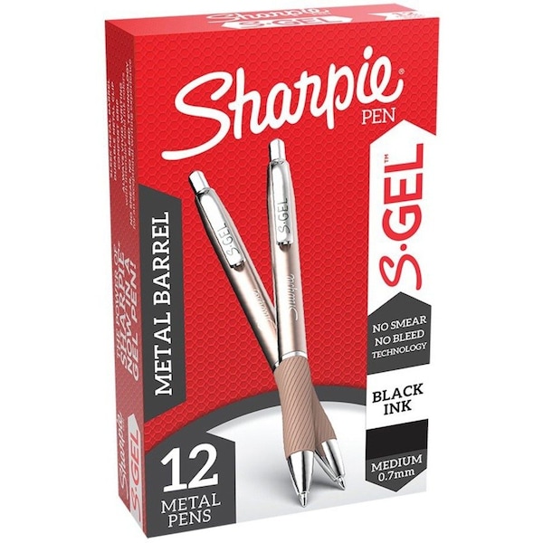 Sharpie Pen Set, Black, Non-Erasable, Gel, PK12 2147526 - main