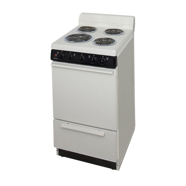 Premier Electric Range, 20 inW x 40 inH x 24.5 inD, 2.42 cu. ft Oven, Coil Top Stove, Biscuit 805689 - main