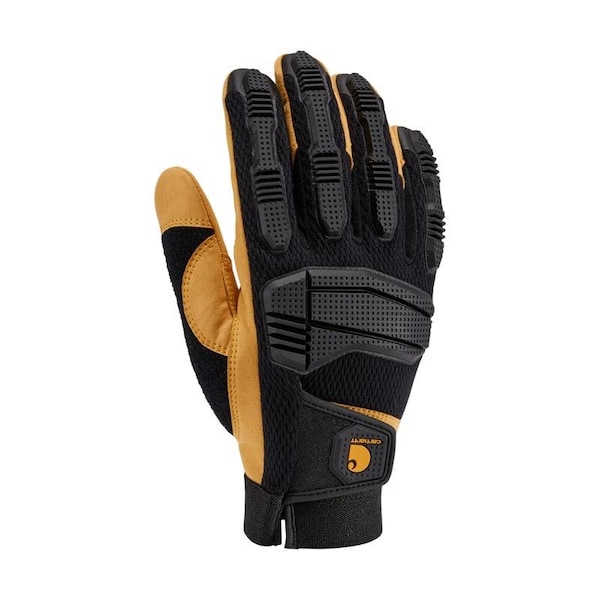 Carhartt Men's Indoor/Outdoor Knuckler Gloves Black/Yellow L, Pair GD0796MBLKBLY-L - main