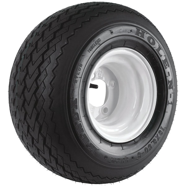 Kenda Loadstar Golf Cart Assembly 18x850-8 4ply Sawtooth 4 Hole 858GK4W-4SWI - main