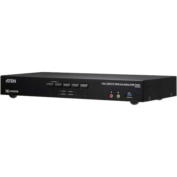 Aten 4-Port USB 3.0 4K HDMI Dual Display KVMP Switch CS1844 - main