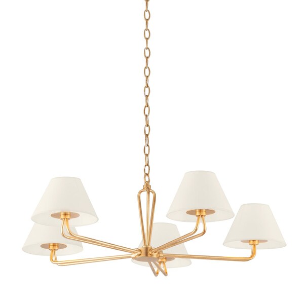 Troy Lighting Ozias 5 Light Chandelier 36 In. Vintage Gold Leaf F2536-VGL - main