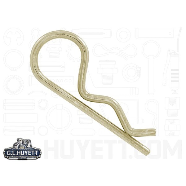 Huyett Bridge Pin, Zinc Yellow Spring Steel, 0.177 in Wire Dia x 3.50 in L x Fits 3/4 in to 1-1/16 in Shaft BPY-229 - main