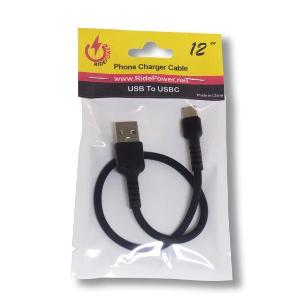 Ridepower 12 in. Male USB to Male USB-C Cable RPUSBUSBC12 - main