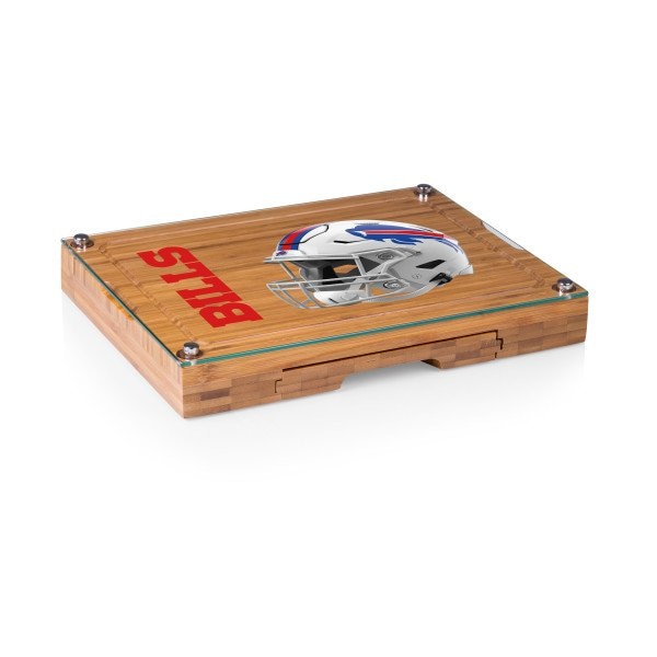 Picnic Time Family Of Brands NFL Buffalo Bills - Concerto Glass Top Cheese Cutting Board & Tools Set 919-00-505-044-2 - main