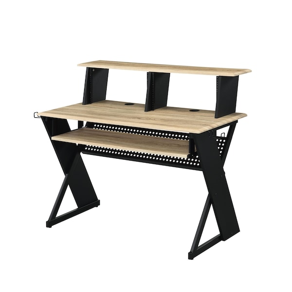 Homeroots 47" Natural and Black Music Desk 491538 - main