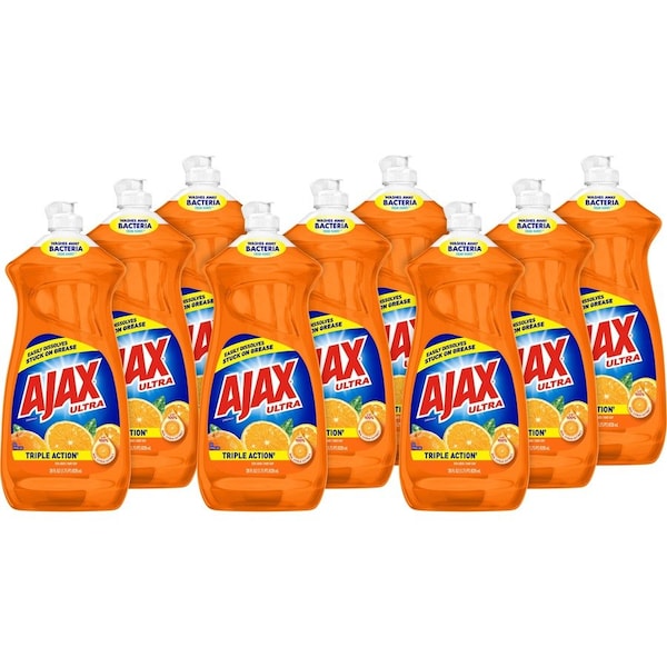 Colgate-Palmolive Ajax, Dish Detergent, Liquid, Orange Scent, 28 Oz Bottle, 9PK 44678CT - main