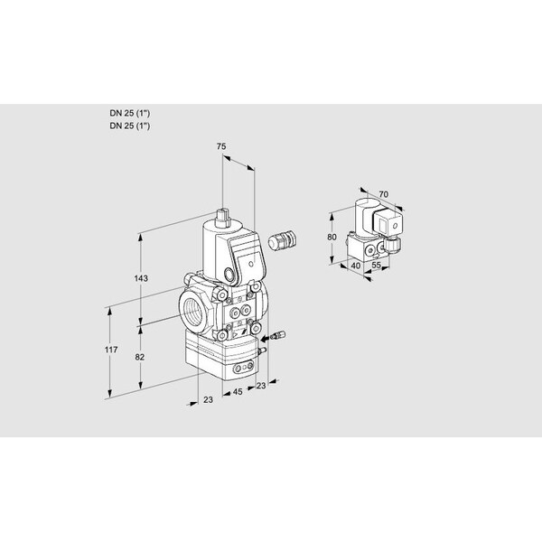 Honeywell Kromschroder VAG125R/NWAE KS88014708 - main
