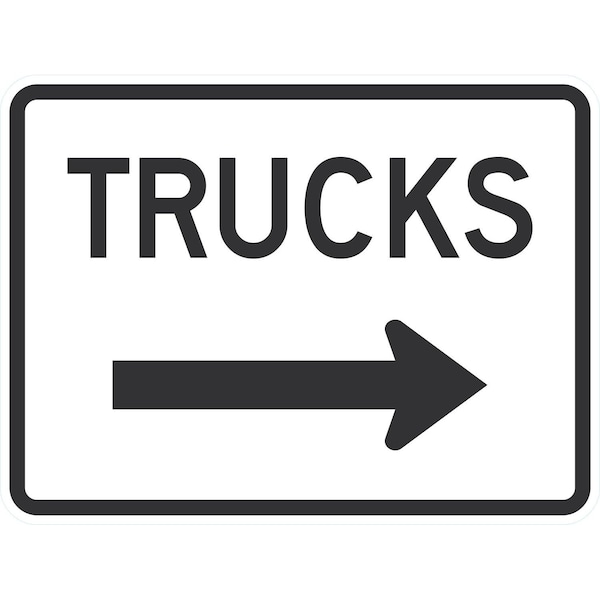 Lyle Trucks ( Right Arrow), 24x18, High Intensity Prismatic, White G-12019-HI_24x18 - main