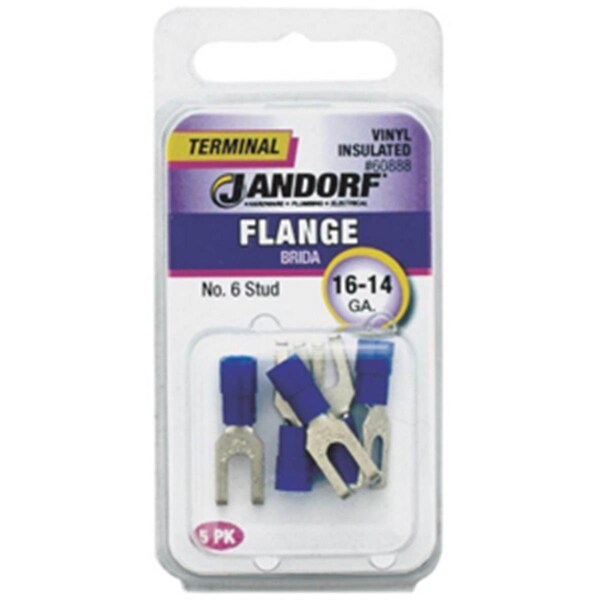 Jandorf Specialty Hardw 60888 Vinyl Insulated Flange Terminal 1614 ga., 6 in. Stud 3400868 - main