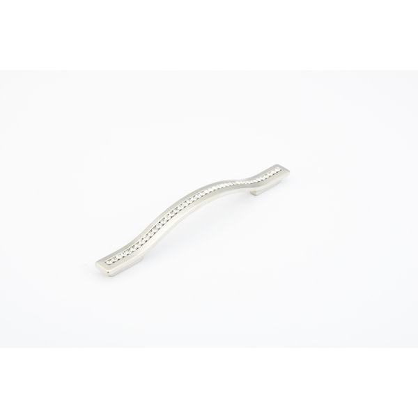 Schaub 128mm to 160mm Center to Center Skyevale Cabinet Pull with Crystals Satin Nickel Finish 302-15 - main