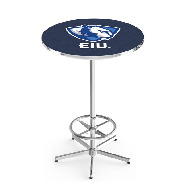Holland Bar Stool Co 42" Chrome Eastern Illinois Pub Table, 36" dia. Top L216C4236EastIL - main