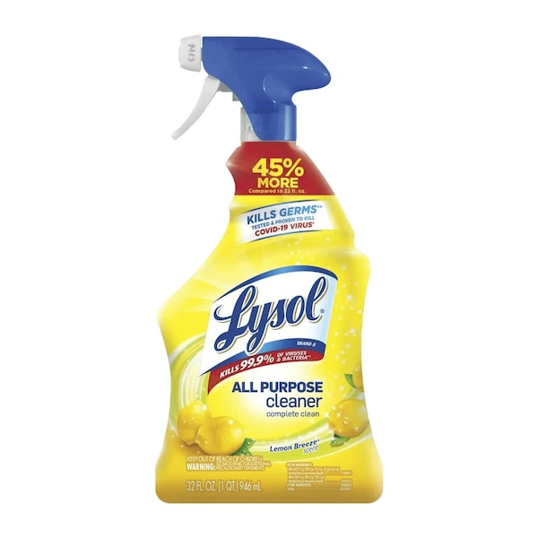 Lysol Disinfectant Cleaner, Jug, Lemon, 4 PK 19200-99985 - main