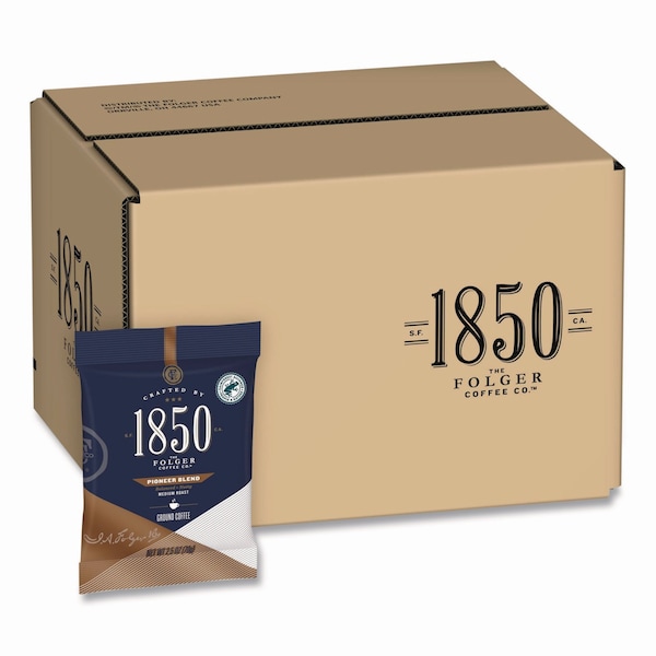 1850 Coffee, 100% Arabica, Fraction Pack, Caffeinated, Ground, 60 oz, 24 PK 21511 - main