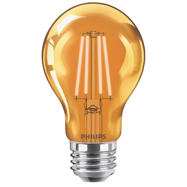 Signify Orange A19 Medium 4W Indoor/Outdoor LED Decorative Party Light Bulb 568840 - main