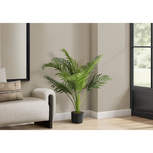 Monarch Specialties Artificial Plant, 34" Tall, Palm Tree, Indoor, Faux, Fake, Floor, Greenery, Potted, Real Touch I 9539 - main