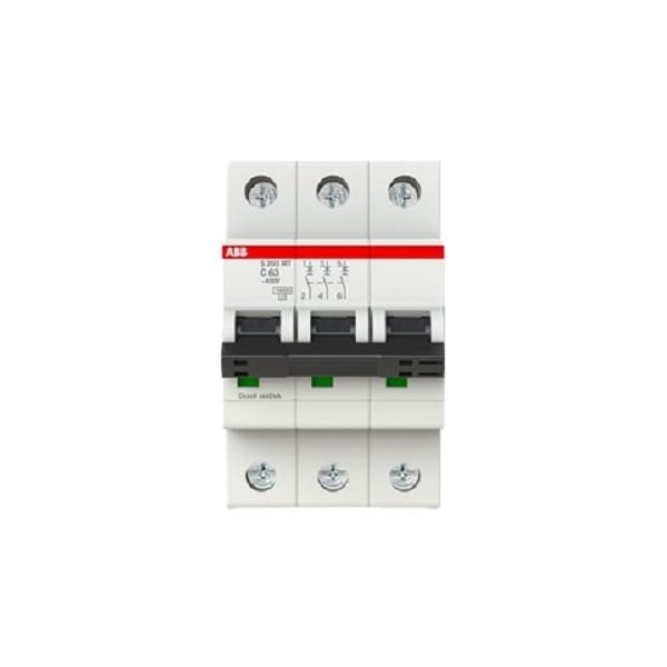Abb Miniature Circuit Breaker - S200MT - 3P - 63 A - C - 10 kA S203MT-C63 - main