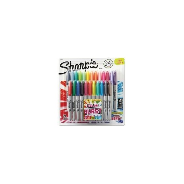 Sharpie Fine Tip Permanent Marker, Assorted Color Burst & Classic Colors, 24PK 1949557 - main
