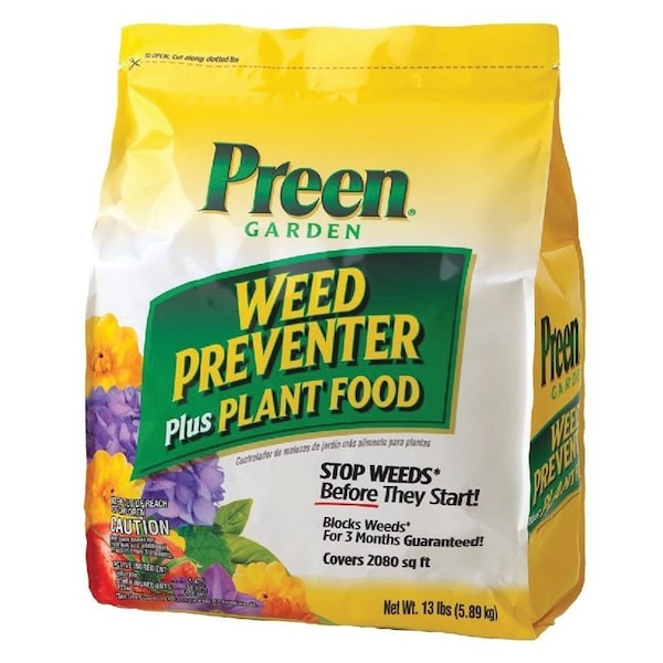 Preen Weed Preventer Plus Plant Food, Granular, 13 lb Bag 21-63905 - main