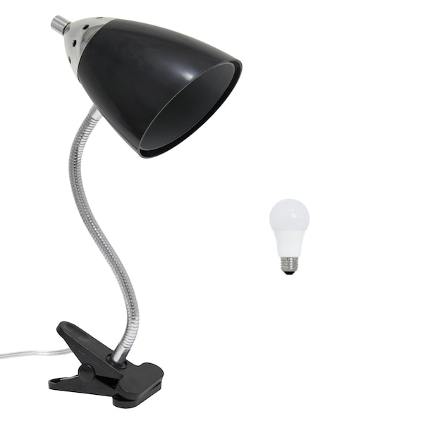 Homeroots 18" Black Swing Arm Table Lamp LED 646010 - main