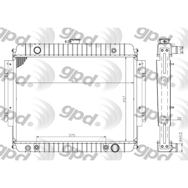 Global Parts Distributors Radiator 889C - main