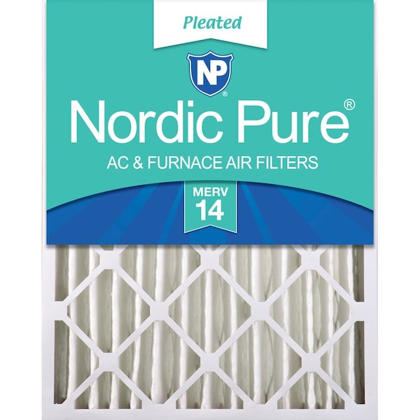 Nordic Pure 24x24x4 Pleated Air Filter, High Capacity, Electrostatically Charged Synthetic Media, MERV 14 24x24x4M14-1 - main