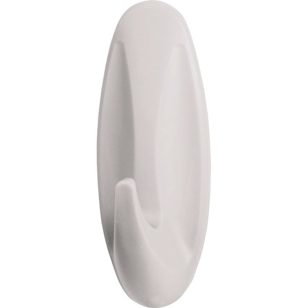 Command Designer Hook, 34 in Opening, 5 lb, 1Hook, Plastic, White 17083B - main