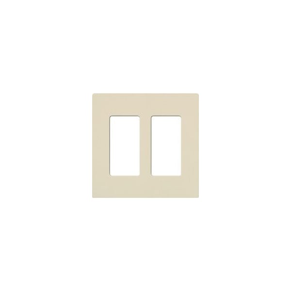 Lutron Nova T 3-Gang Double Duplex Receptacle Wallplate, Light Almond NT-R3R3-FB-LA - main