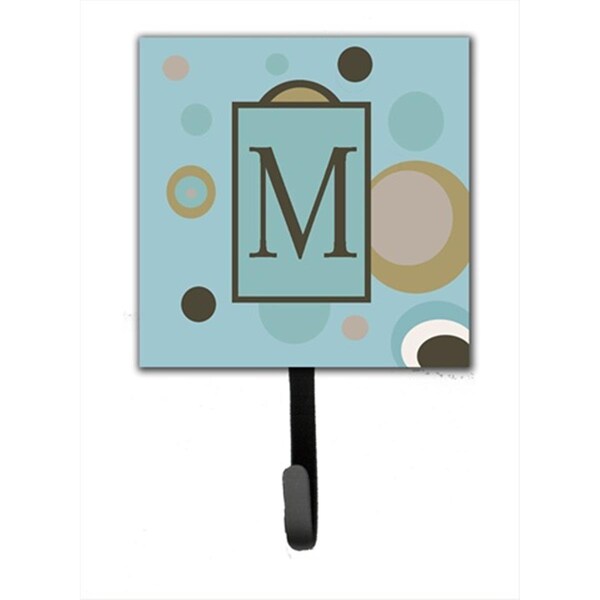 Carolines Treasures Letter M Initial Monogram - Blue Dots Leash Holder Or Key Hook CJ1013-MSH4 - main