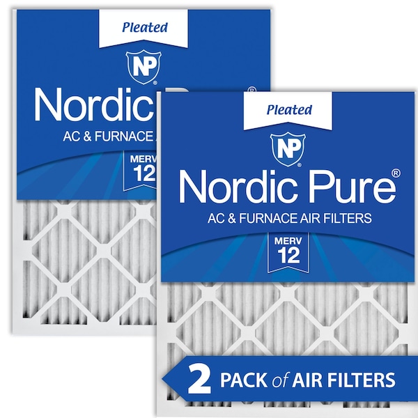 Nordic Pure 12x30x1 Pleated Air Filter, High Capacity, Electrostatically Charged Synthetic Media, MERV 12, 2 PK 12x30x1M12-2 - main