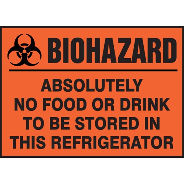Accuform BIOHAZARD SAFETY LABEL ABSOLUTELY LBHZ935XVE - main