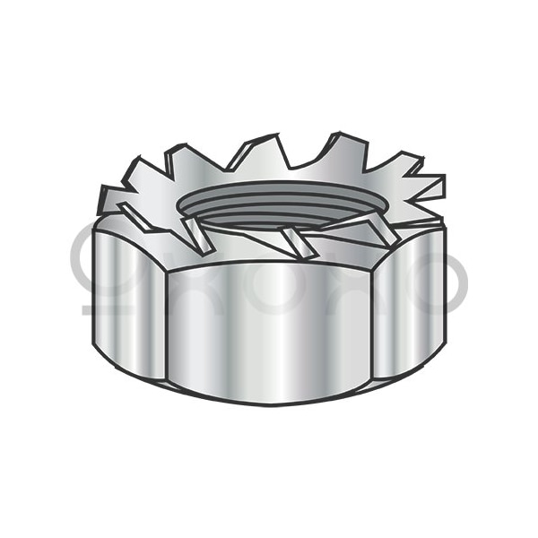 Oxoxo 1/4-20 K Lock Nut Steel Nickel finish, 2000PK 596777 - main