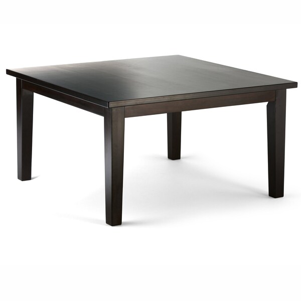 Homeroots 54" Brown Solid Wood Frame Base Square Dining Table 640724 - main