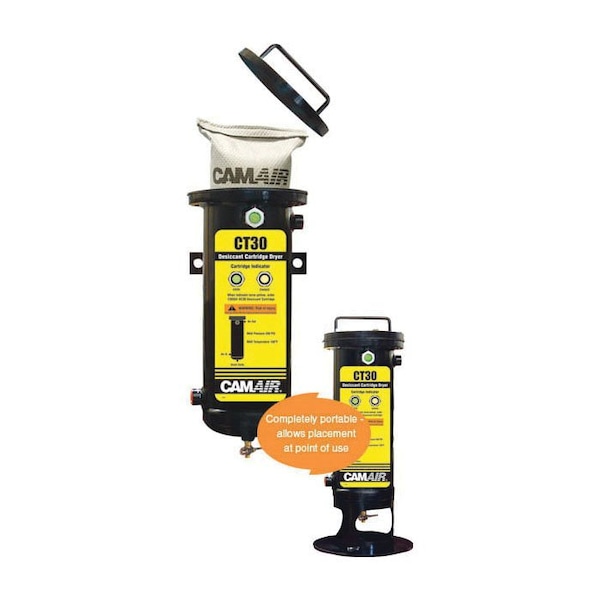 Devilbiss CAMAIR CT30 Wall Mount Desiccant Air Dryer, 1/2 in FNPT Inlet x 1/2 in FNPT Outlet 130500 - main
