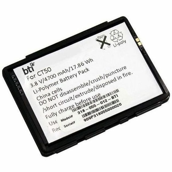 Battery Technology BTI 3.8V 4700MAH 17.86WH LI-ION SCANNER BATTERY FOR HONEYWELL 318-055-012-BTI - main