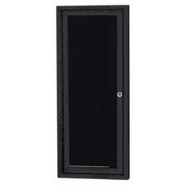 Aarco Enclosed Letter Board Directory w/ Powder Coated Black Aluminum Frame, 36''Hx12''W, 1 Door ADC3612BK - main