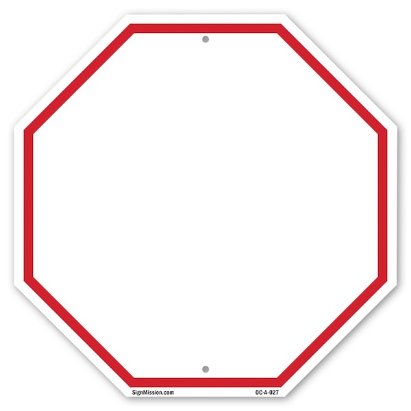 Signmission Blank Sign White Background, 10 Inch X 10 Inch, Aluminum Metal Signs OC-A-10-27 - main