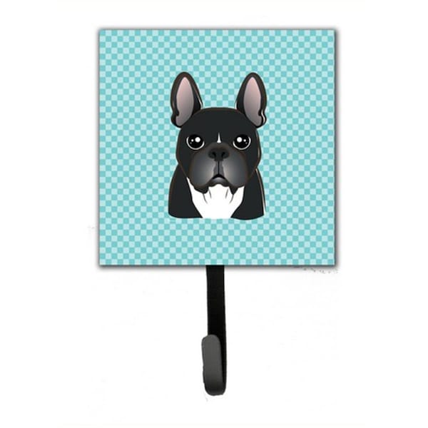 Carolines Treasures Checkerboard Blue French Bulldog Leash and Key Holder BB1165SH4 - main