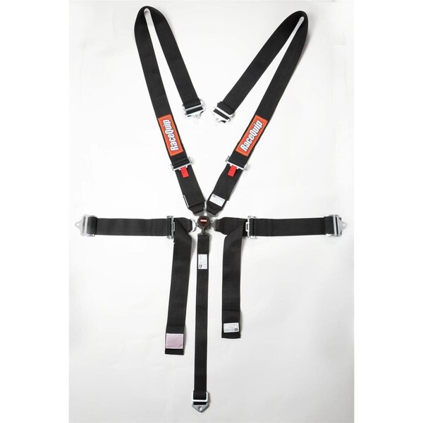 Racequip 742002 Black Sportsman 5-Point Pull Up Camlock Harness Set RQP-742002 - main