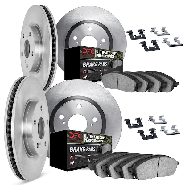Dynamic Friction Co DFC Brake Rotor- Heavy Duty Brake Pad includes Hardware 6414-48003 - main