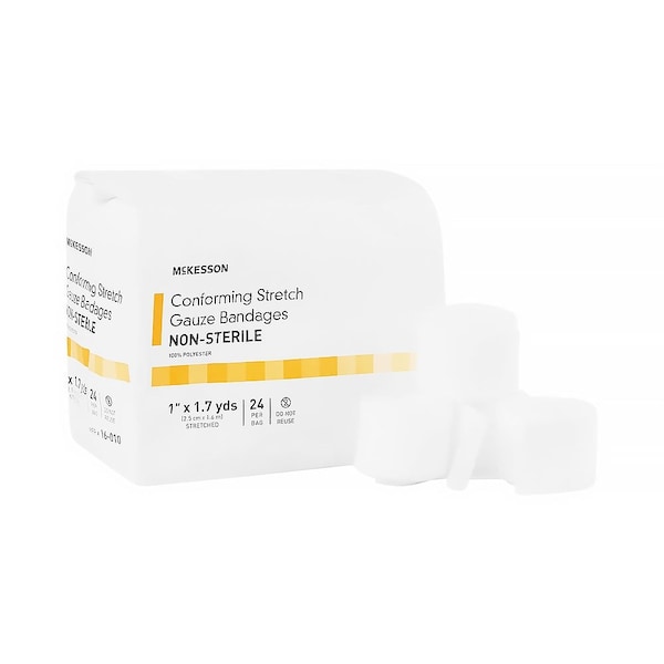 Mckesson Nonsterile Conforming Bandage, 1 Inch x 1-7/10 Yard, 96PK 16-010 - main