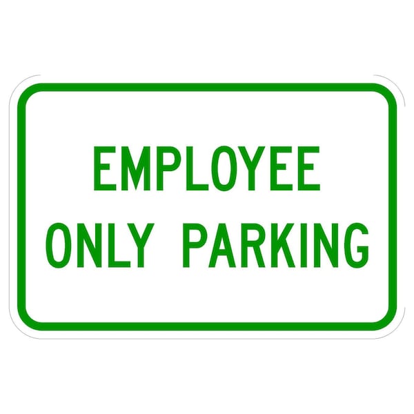 Sign Solutions Usa Parking Sign, 18 in W, Aluminum Sign, White DCS06DWT1812CUS00199 - main