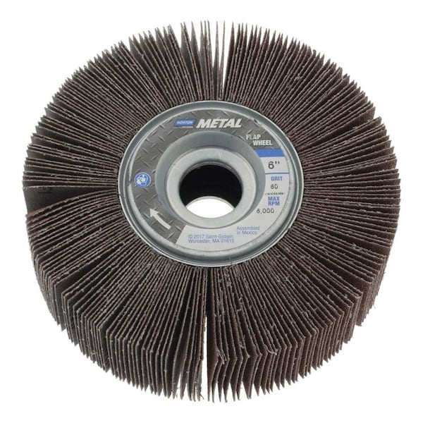 Norton Co 6 x 2 in 60 Grit Aluminum Oxide Unmounted Flap Wheel 63642502691 - main