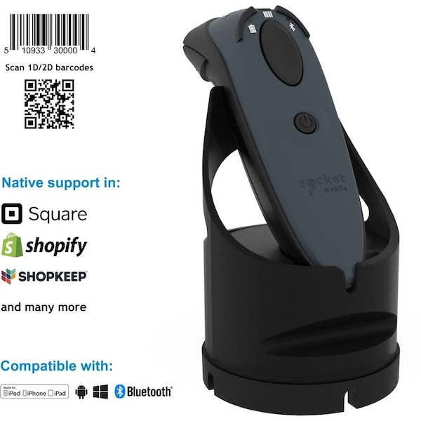 Socket Mobile Durascan D740, 2D/1D Barcode Scanner& Charging Dock - CX3472-1940 - main