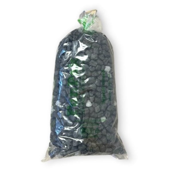 Bubblefast FunPak Black Hearts Packing Peanuts Plant Based Biodegradable Compostable 1.5 cu ft Bag FP 1.5-Black Hearts - main